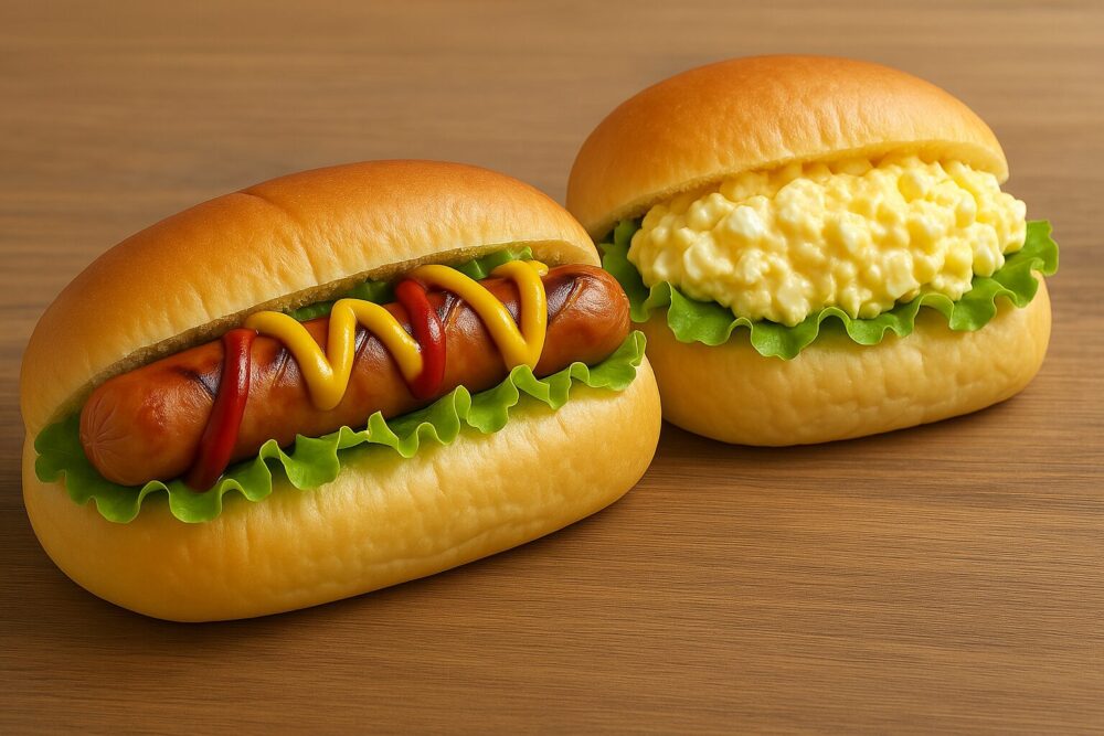 ホットドックとたまごサンド