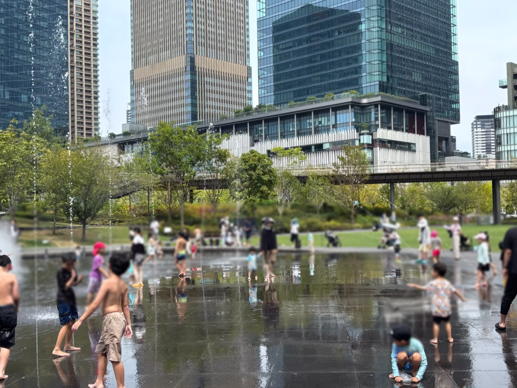グラングリーン大阪の水遊びスポット